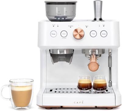 Amazon.com: Café Bellissimo Semi Automatic Espresso Machine with Grinder & Milk Frother | Copper Accents | WiFi App Control | Large 95oz Tank | Matte