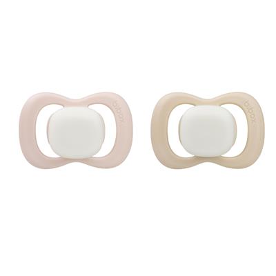 Glow-in-the-dark Pacifier Twin Pack – Blush Latte | b.box AU