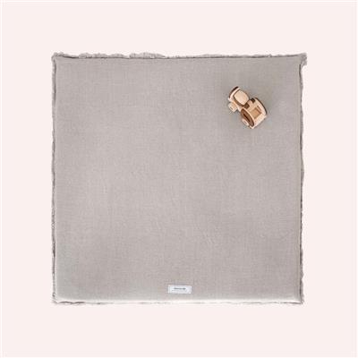 Linen Padded Play Mat – Natural Raw Edge – The Memo