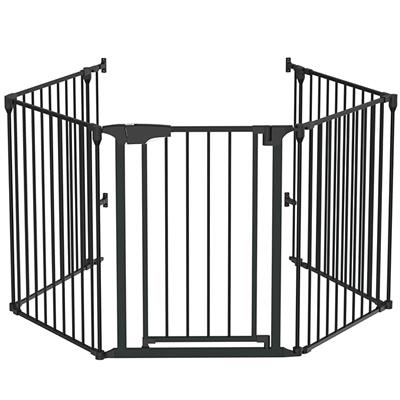 Amazon.com: Bonnlo 134 Inches Wide Configurable Baby Gate, Fireplace Safety Fence/Guard, Adjustable 5-Panel Metal Play Yard for Toddler/Pet/Dog, Chris