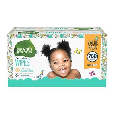 Seventh Generation Unscented Baby Wipes, Aloe Vera, Fragrance-Free, Gentle for Sensitive Skin, 768 Count with Snap Seal - Walmart.com