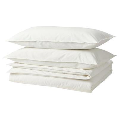 ÄNGSLILJA duvet cover and pillowcase(s), white, Full/Queen (Double/Queen) - IKEA CA
