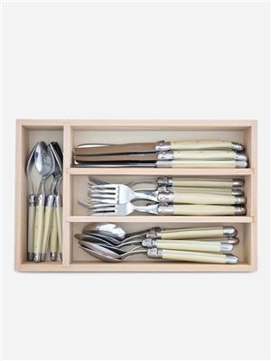 laguiole av cutlery set ivory 24pc | Bash