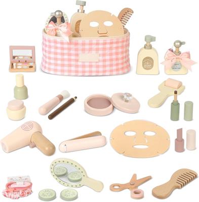 Amazon.com: Pithfor Wooden Makeup Toy Set, Pretend Play Makeup Set for Kids Toddlers, Play Beauty Makeup Kit for Girls 3 4 5 6 7 Year Old : Toys & Gam