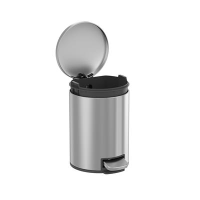 Better Homes & Gardens Bathroom Trash Can, 1.3 Gallon Small Stainless Steel Step Garbage Bucket Bin with Soft Close Lid, Silver - Walmart.com