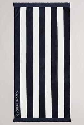 Navy Beau Australian Cotton Small Beach Towel - Beach Towels | Country Road