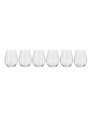 Krosno Harmony Stemless Wine Glass 440ml Set of 6 Gift Boxed | MYER
