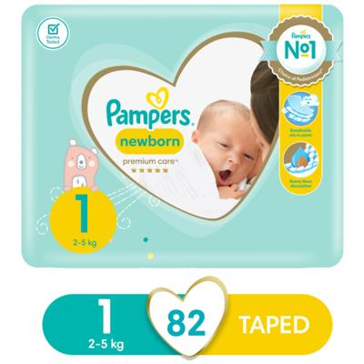 Pampers Premium Care Nappies Size 1 82s - Clicks