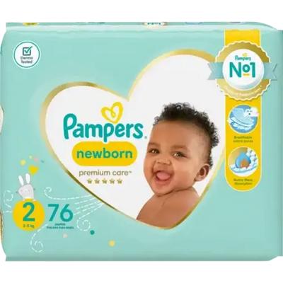 Checkers Sixty60 | Pampers Premium Care New Baby-Dry Size 2 3-8kg Diapers 76 Pack