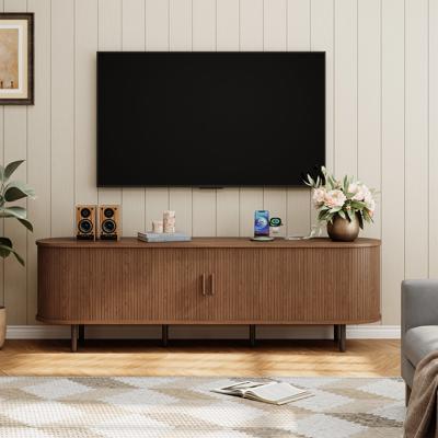 Latitude Run® Modern Solid and Manufactured Wood TV Stand for TVs up to 80 & Reviews | Wayfair