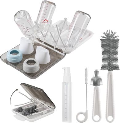 Amazon.com: Baby Bottle Brush,6 in 1 Bottle Cleaner Set with Extendable Silicone Bottle Brush,Drying Rack,Nipple & Straw Brushes,Soap Dispenser & Orga