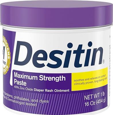 Amazon.com: Desitin Maximum Strength Baby Diaper Rash Cream, 40% Zinc Oxide for Treatment, Relief & Prevention, Hypoallergenic, Phthalate- & Paraben-F