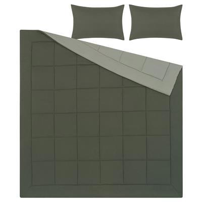 HEDFRYLE comforter set, green, Full/Queen - IKEA CA