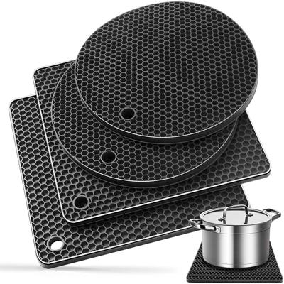 CNKOO Silicone Pot Holder Non Slip Potholder Heat Resistant Kitchen Trivet Hot Pads Multi Purpose Pot Holder Jar Opener Spoon Holder (4PACK) - Walmart