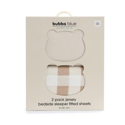 Bubba Blue Sundae Bedside Sleeper Fitted Sheet 2 Pack Chestnut | Baby Bunting AU