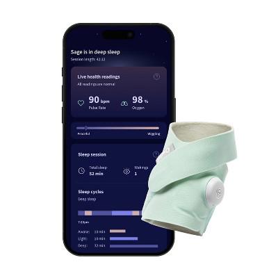 Owlet Dream Sock - Smart Wearable Baby Monitor with Live Heart Rate & Oxygen Alerts - Mint: Bluetooth & Wi-Fi Enabled : Target