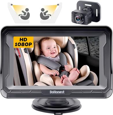 Amazon.com: DoHonest Baby Car Camera HD 1080P - Rear-Facing Car Baby Monitor with Night Vision, Adjustable View Angle, Easy Setup, Anti-Glare Display,