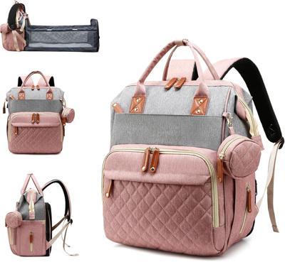 Amazon.com: Lamroro Diaper Bag Backpack with Changing Station, Waterproof Large Capacity, Baby Bag for Mom & Dad, 18 Pockets+USB Port, Foldable Changi