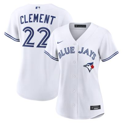 Womens Toronto Blue Jays Ernie Clement Nike White Home Replica Jersey