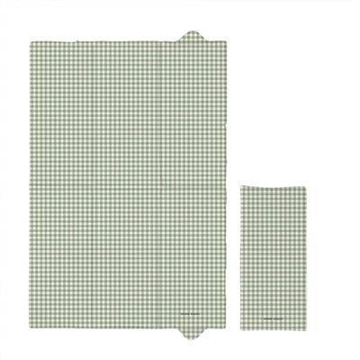 Mama Shack Foldable Travel Changing Mat - Sage Green Gingham