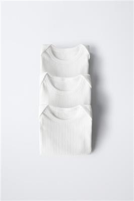 THREE-PACK OF SLEEVELESS BODYSUITS - White | ZARA Canada
