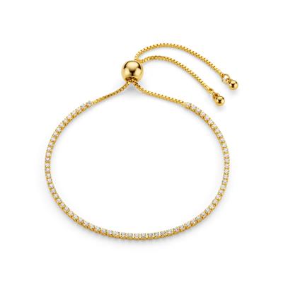 Fine Crystal Tennis Slider Bracelet