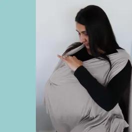 Buy the 3-In-1 Feeding Scarf - Light Grey from Babies-R-Us Online | Babies R Us Online