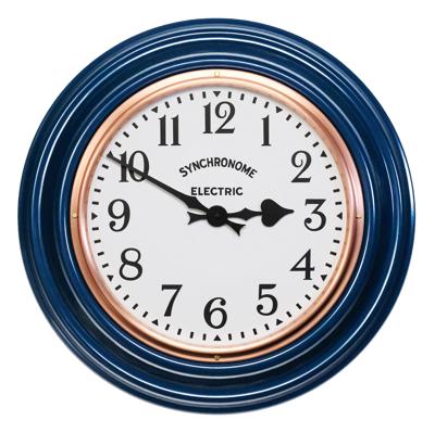 Handmade industrial wall clock in metal - modular design choices – Synchronome Clocks