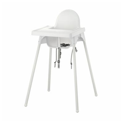 ANTILOP highchair with tray, white/white - IKEA