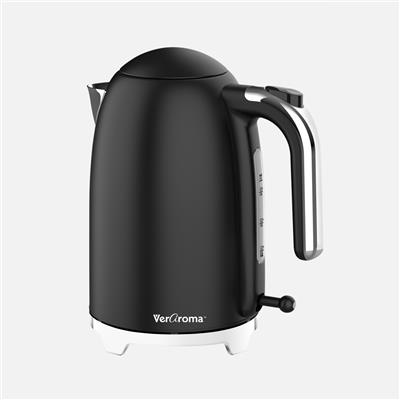 Veraroma™ by JS GOURMET Bouilloire électrique mince en acier inoxydable - noir, 1,7 L