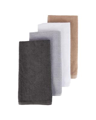 4 Pack Grey Waffle Terry Tea Towels - Extra Large - Kmart
