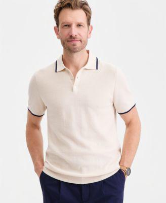 Club Room Mens Tipped Polo Shirt, Macys Exclusive - Macys
