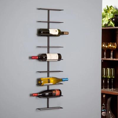 Ivy Bronx Chetek Wall Mounted Wine Bottle Rack in Black & Reviews | Wayfair