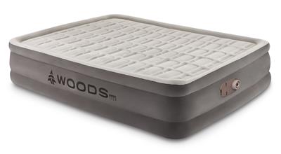 Woods Tritech™ Double-High Queen Air Mattress with Built-In 120V Pump