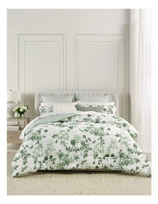 Heritage Printed Comforter Set in Green Floral | MYER