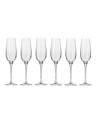 Krosno Harmony Champagne Flute 200ml Set of 6 Gift Boxed in Clear | MYER