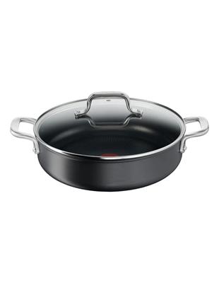 Tefal Specialty Premium Hard Anodised Induction Non-Stick Chef Pan with Lid 30cm in Black | MYER
