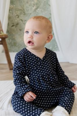 Organic Cotton Petal Wrap Top - Lisa Petite Indigo – Jamie Kay AU