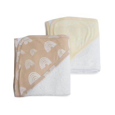 Bubba Blue Nordic Hooded Towel 2 Pack Vanilla/Latte | Baby Bunting AU