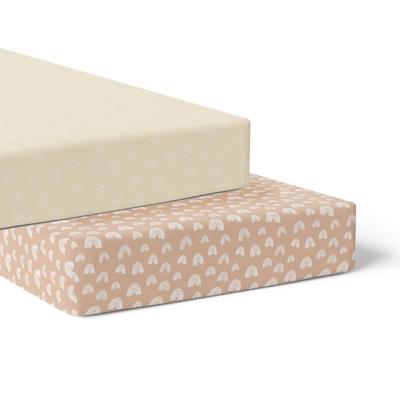 Bubba Blue Nordic Cot Fitted Sheet 2 Pack Vanilla/Latte | Baby Bunting AU