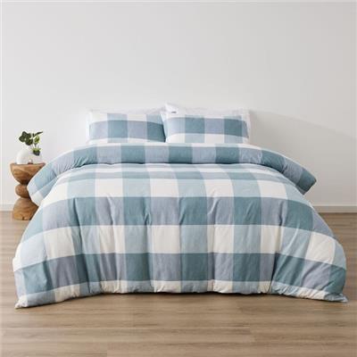 Odyssey Living Salisbury Quilt Cover Set Blue King