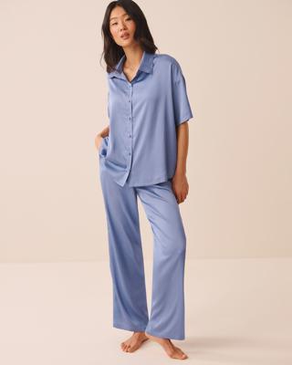 Short Sleeve Satin Pajama Set | la Vie en Rose