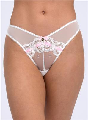 Calla embroidered briefs | White | Boux Avenue UK