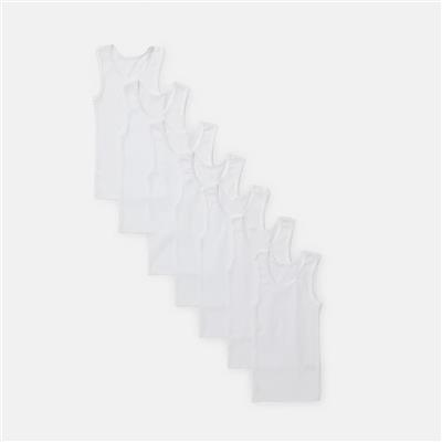 7 Pack Cotton Baby Singlets - Kmart