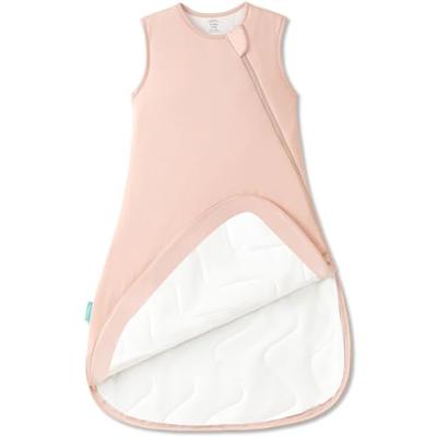PurComfy Supersoft Sleep Sack 1.0 TOG, Premium Bamboo Viscose Baby Sleeping Bag, 2-Way Safe Zipper Sleep Sacks 6-15 Months (Blush)