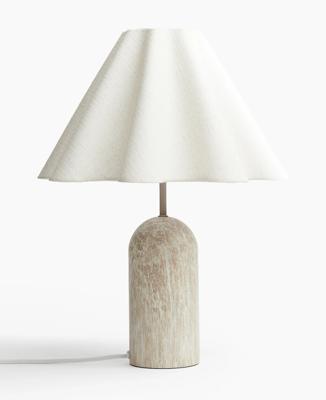Linen-blend table lamp