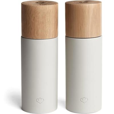 Salt & Pepper Mill Set of 2 Oak Wood & Concrete