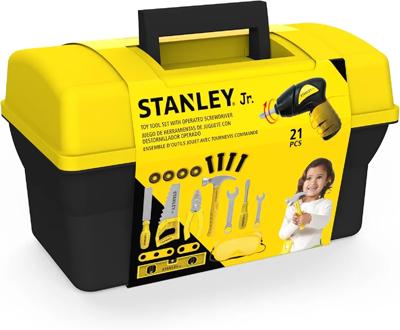 Amazon.com: Stanley Jr. Tool Set for Kids, 21-Piece Kids Tool Box - Ideal Tool Sets for Age 3+, Tool Box for Early Learning and Development, Child-Saf