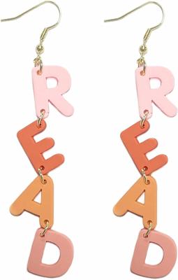 Amazon.com: Personality Apple LOVE Pencil Books Dangle Drop Earrings Double Sided Wooden Teacher Student Earrings for Women Teachers Appreciation Day