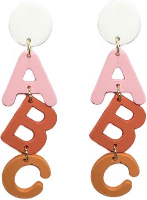 Amazon.com: Personality Apple LOVE Pencil Books Dangle Drop Earrings Double Sided Wooden Teacher Student Earrings for Women Teachers Appreciation Day